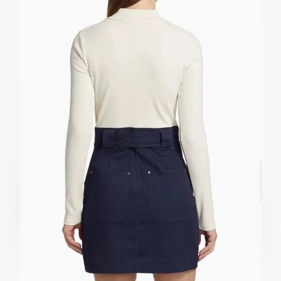 NWT$368 VERONICA BEARD Morrisey Contrast Belted Mini Dress M (8-10) - Picture 4 of 16